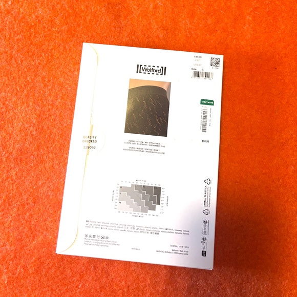 Wolford brown animal pattern lace tights made in Italy NWT - Picture 7 of 14